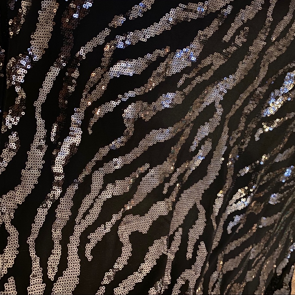 Sequin Zebra Pattern Scarf
